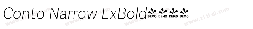 Conto Narrow ExBold字体转换